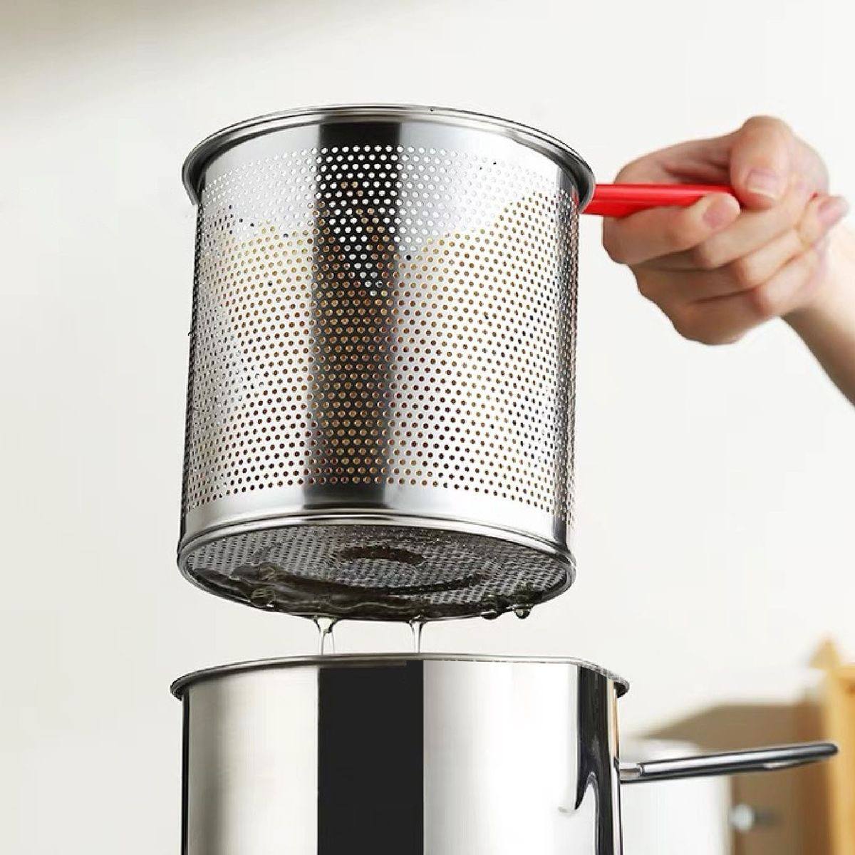 • “Stainless Steel Fry Basket Pot for Home Cooking”