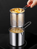 • “Stainless Steel Fry Basket Pot for Home Cooking”
